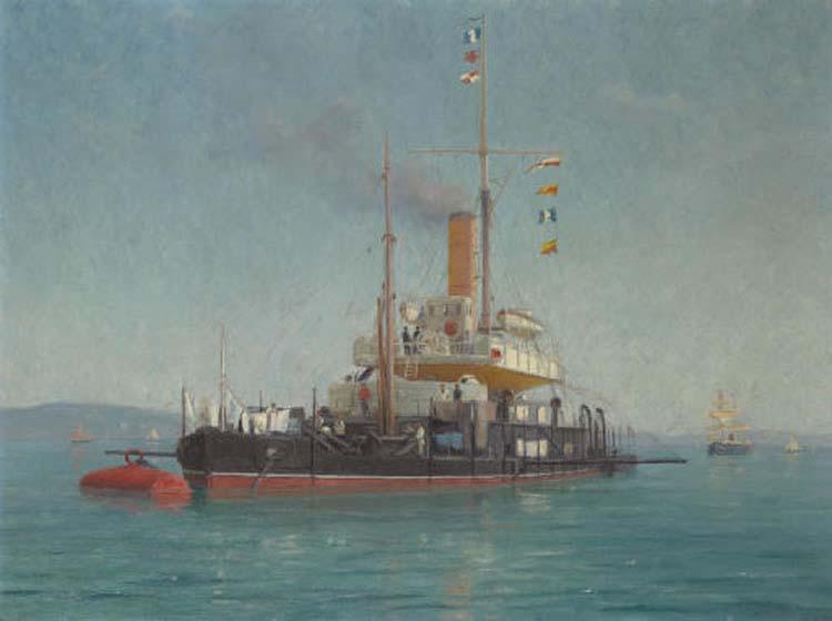 Lionel Walden Going Into Port Sweden oil painting art